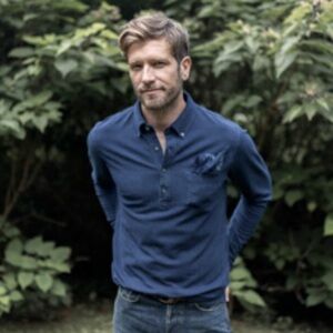 NWT OOBE Brand “Indigo Blue” Long Sleeve ‘Burnham Popover’ Shirt, Size XXL